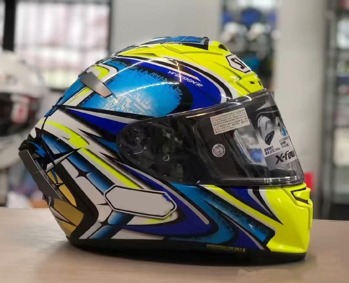 Motorcycle Gear Yellow - Full Face Motorcycle helmet X14 YELLOW