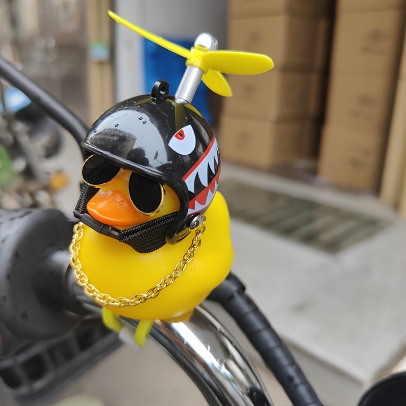 Motorcycle Gear Yellow - 1PC cute yellow duck decoration wearing