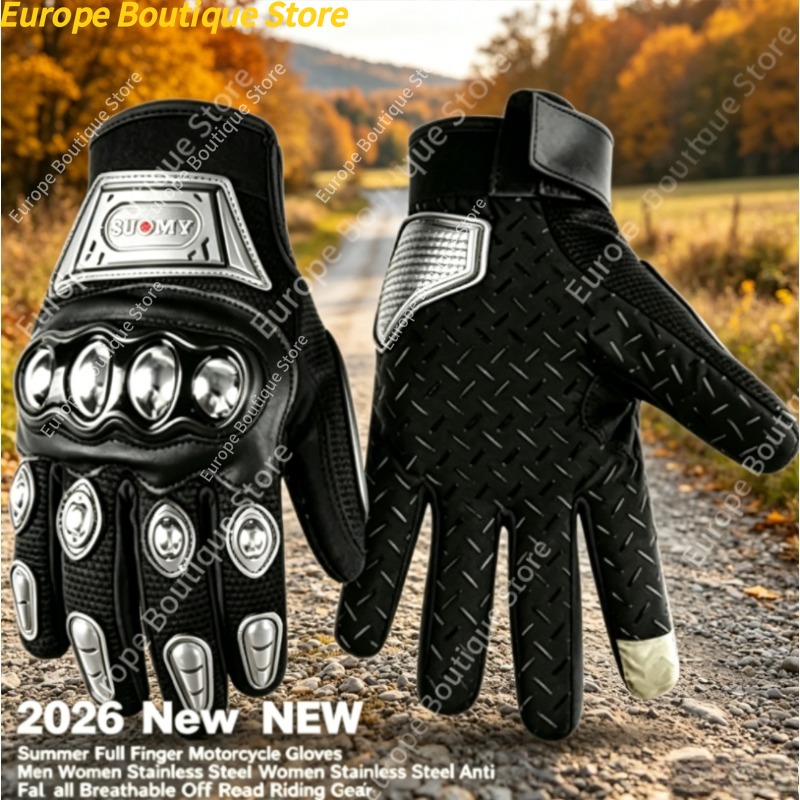 Stainless Steel Anti Fall Off  – обзор и цена Motorcycle Gear Gloves