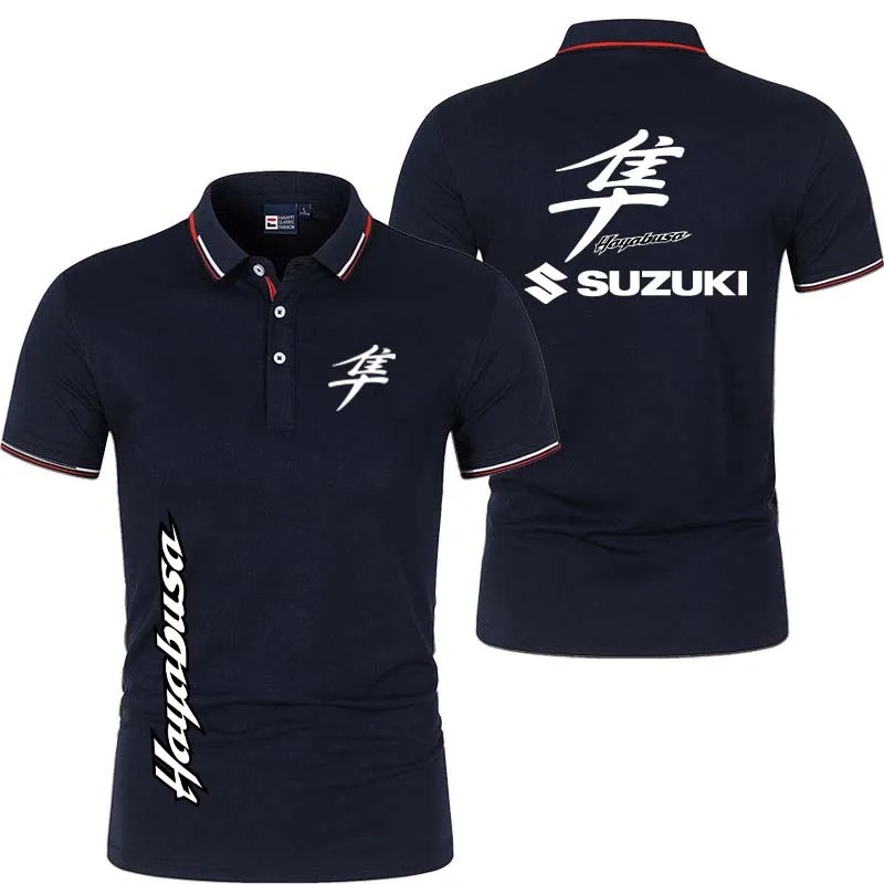 Men's Polo Shirt Button Design – обзор и цена Motorcycle Gear Logo