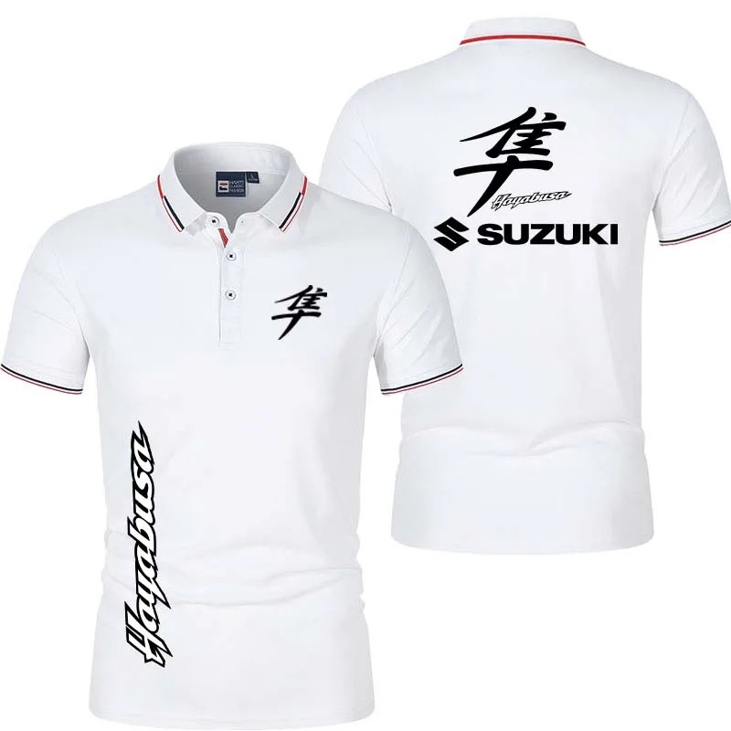 Men's Polo Shirt Button Design – обзор и цена Motorcycle Gear Logo