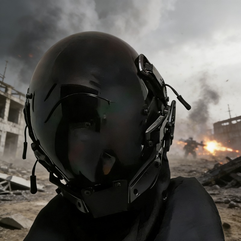 Mecha style cyberpunk helmet m – обзор и цена Helmet Full Face