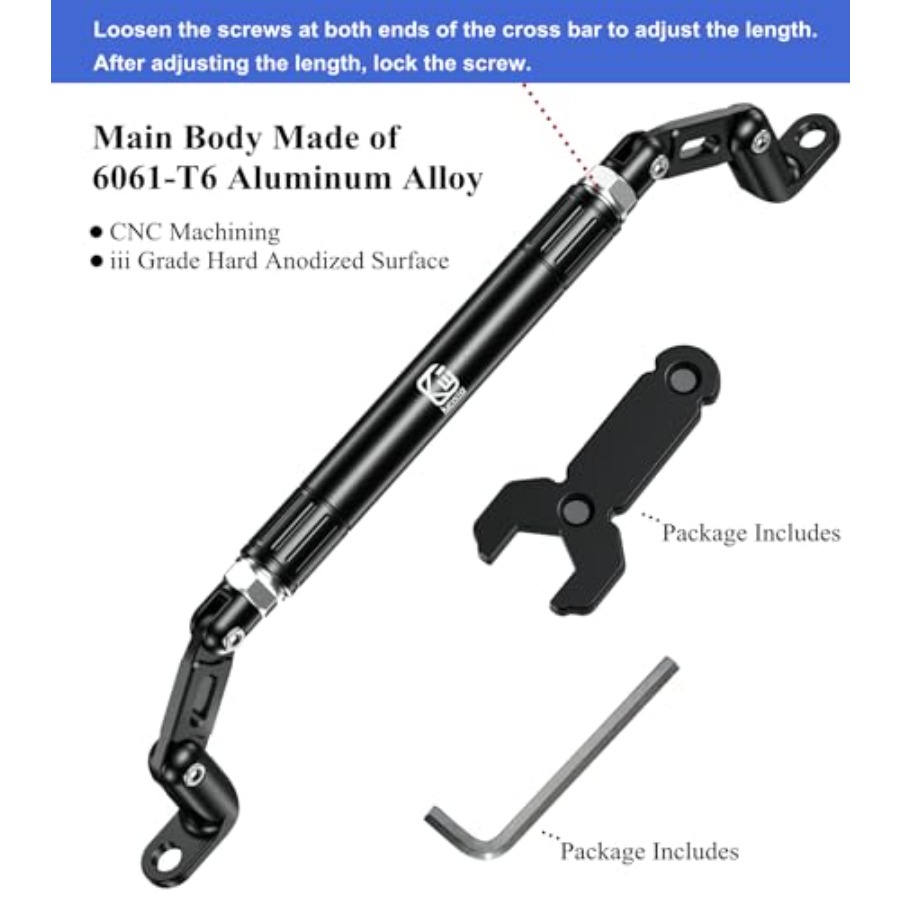 Motorcycle Cross Bar Fit M10 a – обзор и цена Mirror Extender Bar