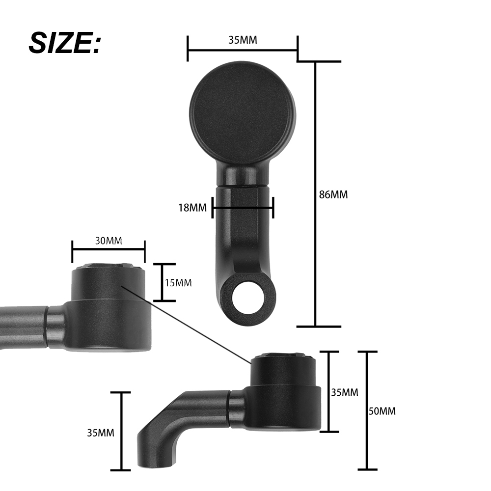 Motorcycle Mirror Riser Extens – обзор и цена Mirror Extender Bar