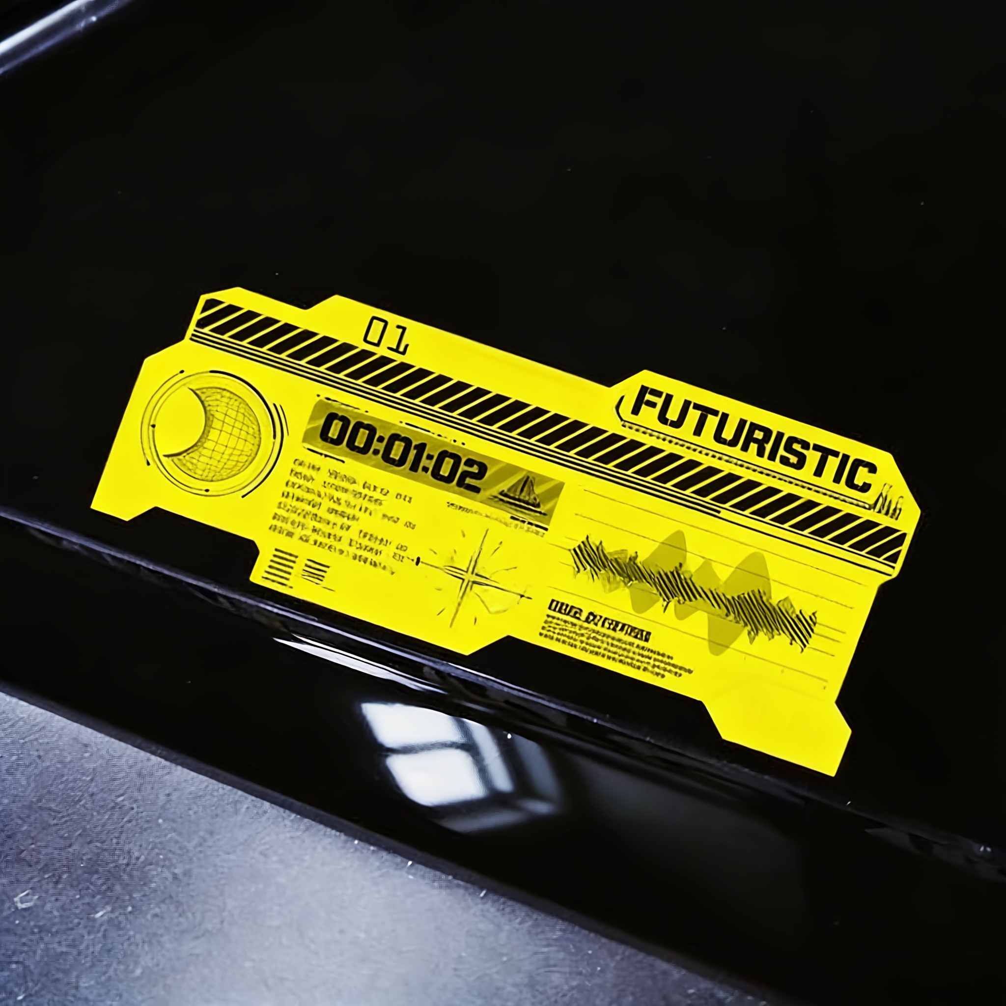 1Set Cyberpunk JDM Warning Sti – обзор и цена Motorcycle Gear Yellow