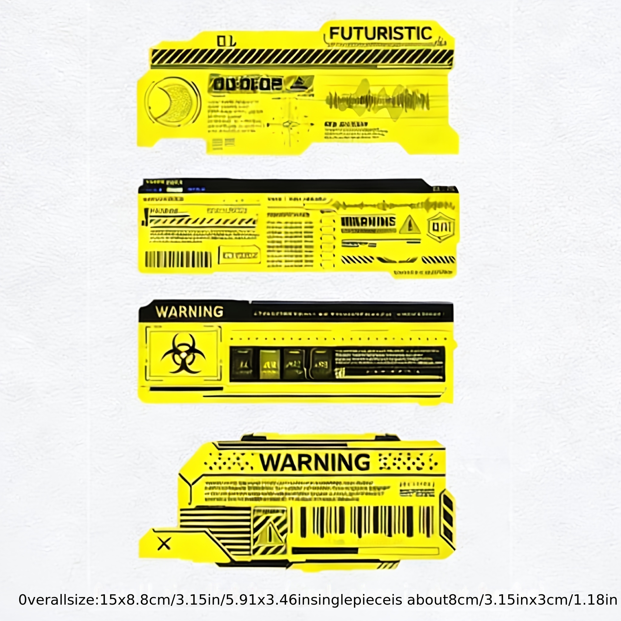 1Set Cyberpunk JDM Warning Sti – обзор и цена Motorcycle Gear Yellow